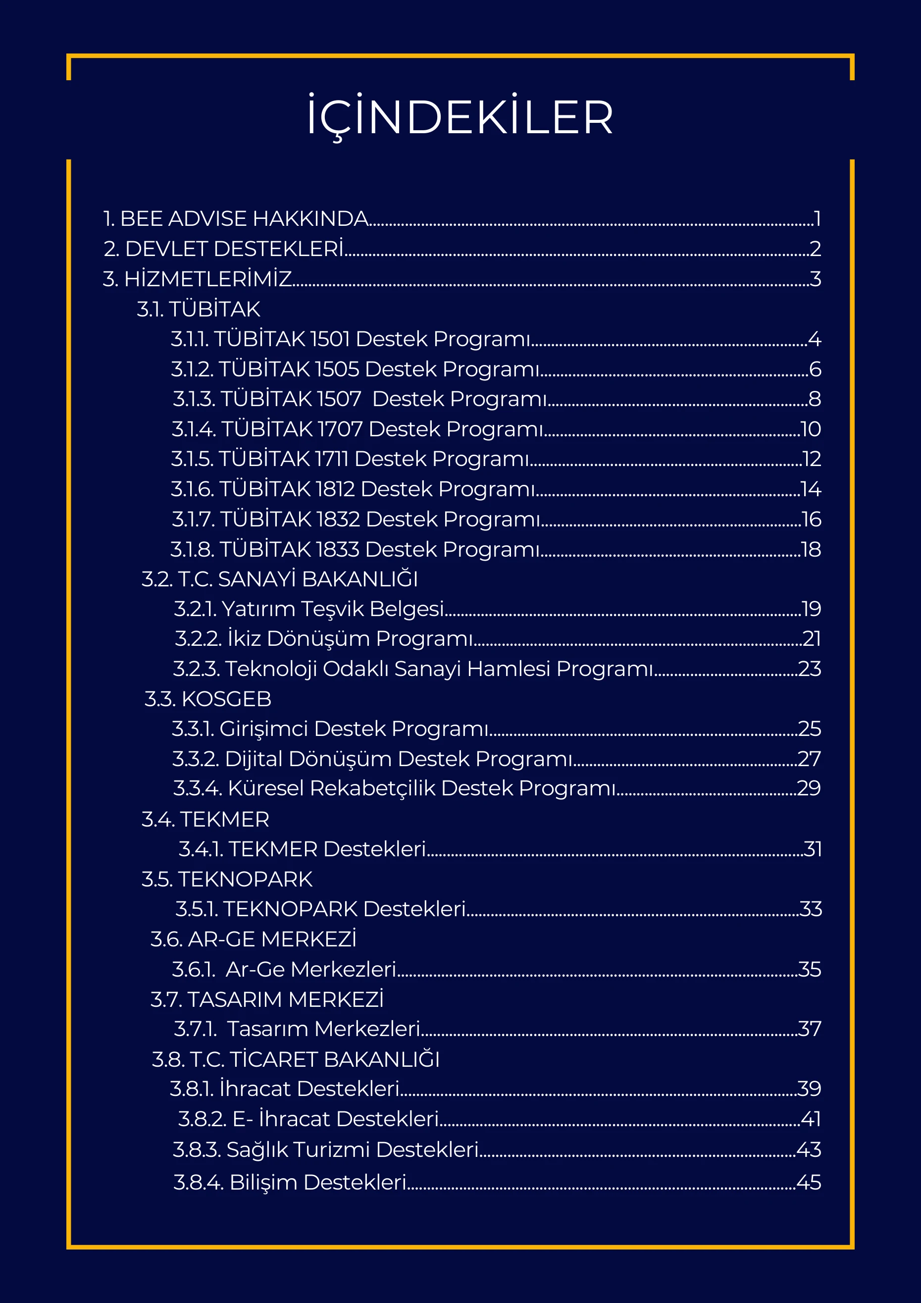 Hizmet kataloğu — 4. sayfa